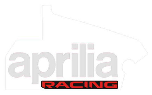 OEM Aprilia LH Lower Fairing Decal 'aprilia racing'