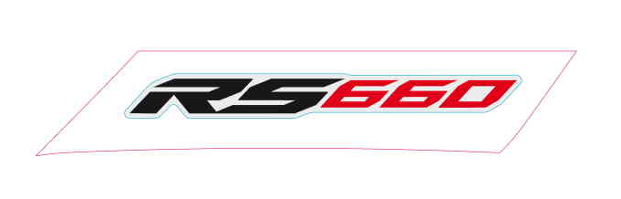 OEM Aprilia RH side fairing decal 'RS 660'