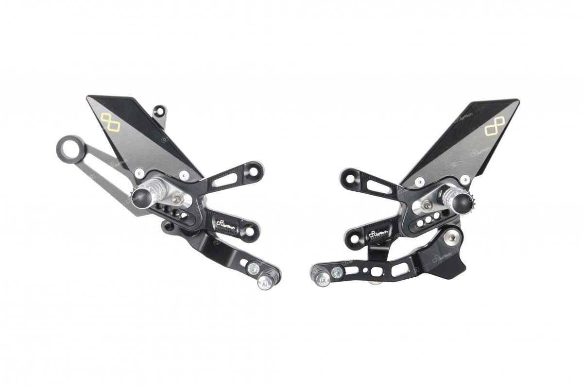 Lightech GP Shift Rearsets - Fixed Footpegs for 2017-2024 Aprilia RSV4 & 2017-2024 Aprilia Tuono V4