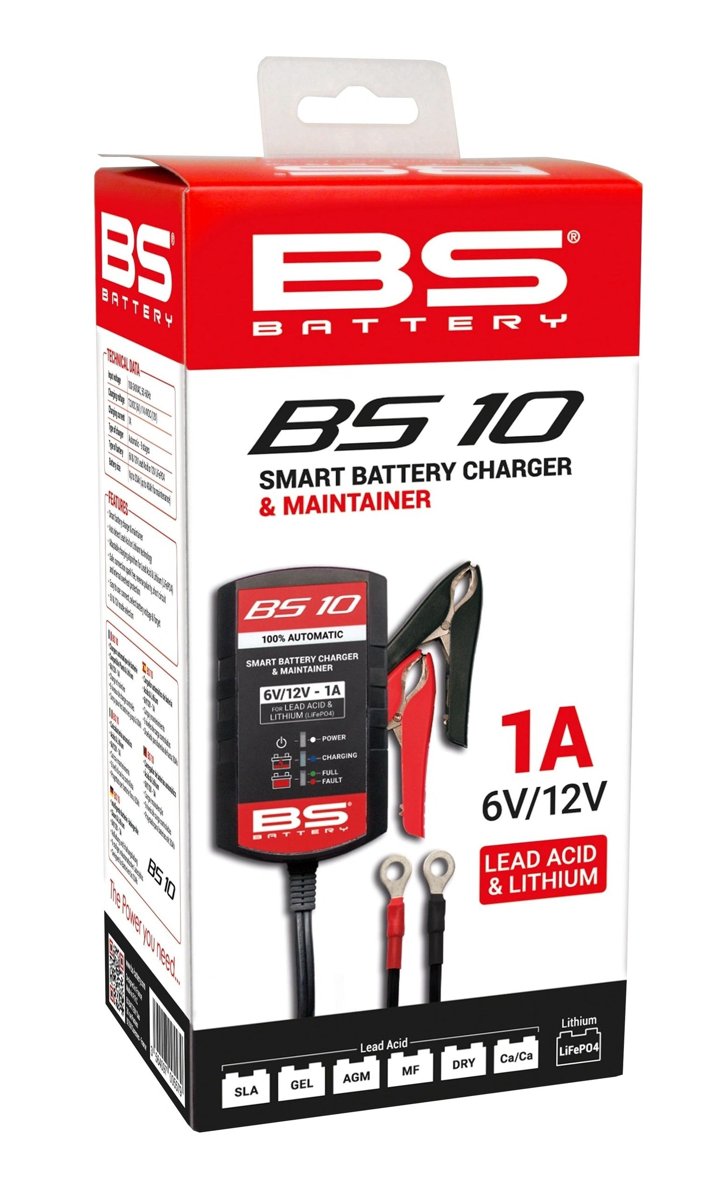 BS Battery BS 10 1A Battery Charger & Maintainer