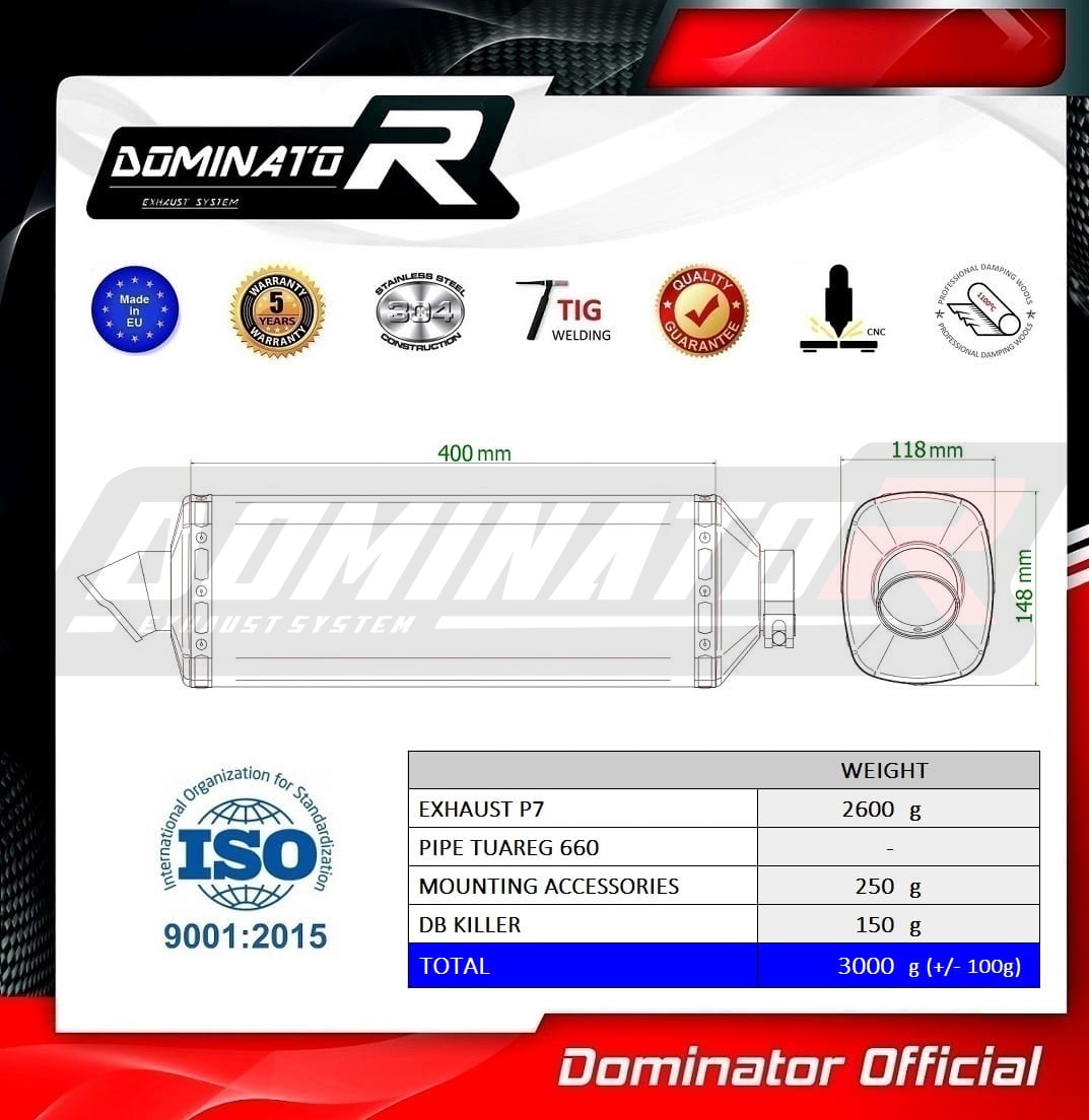 Dominator P7 Slip-On Exhaust