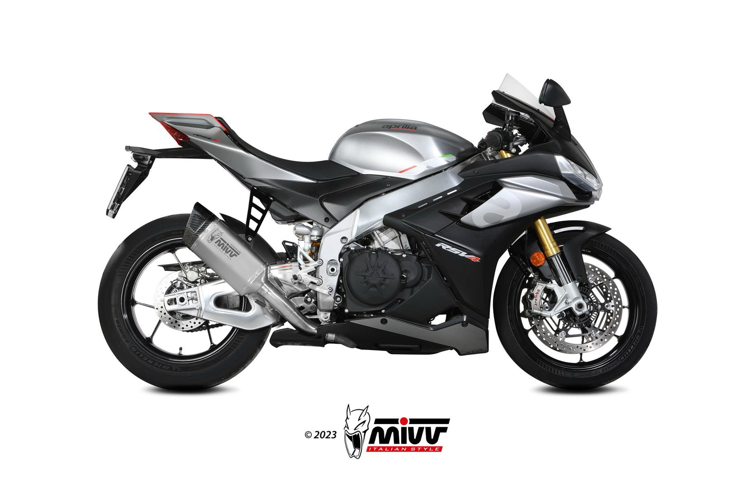 MIVV SR-1 Exhaust for 2021-2024 Aprilia RSV4 & 2021-2024 Aprilia Tuono V4