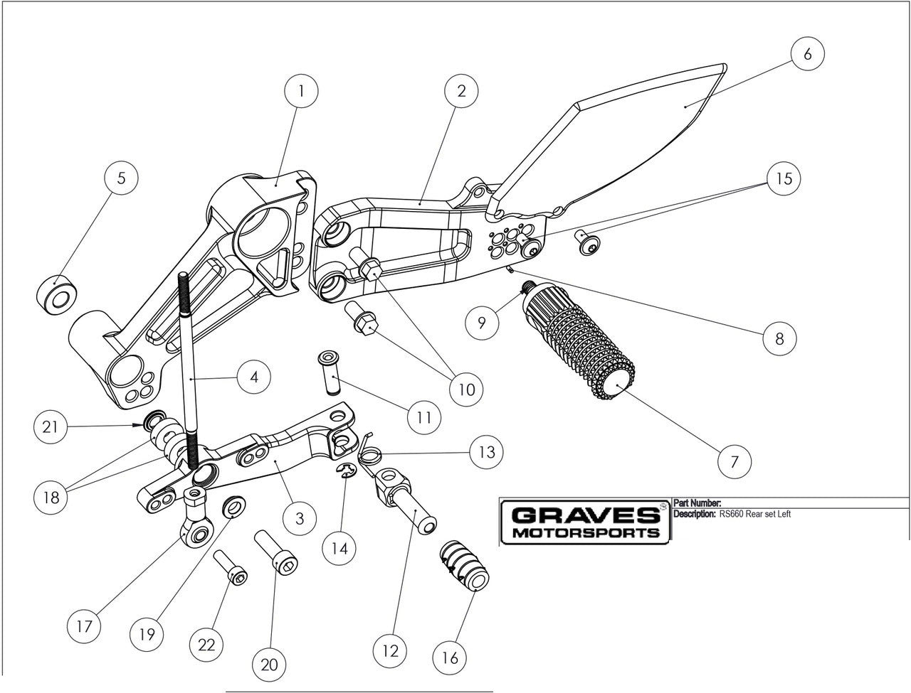Graves Motorsports Adjustable Rearsets