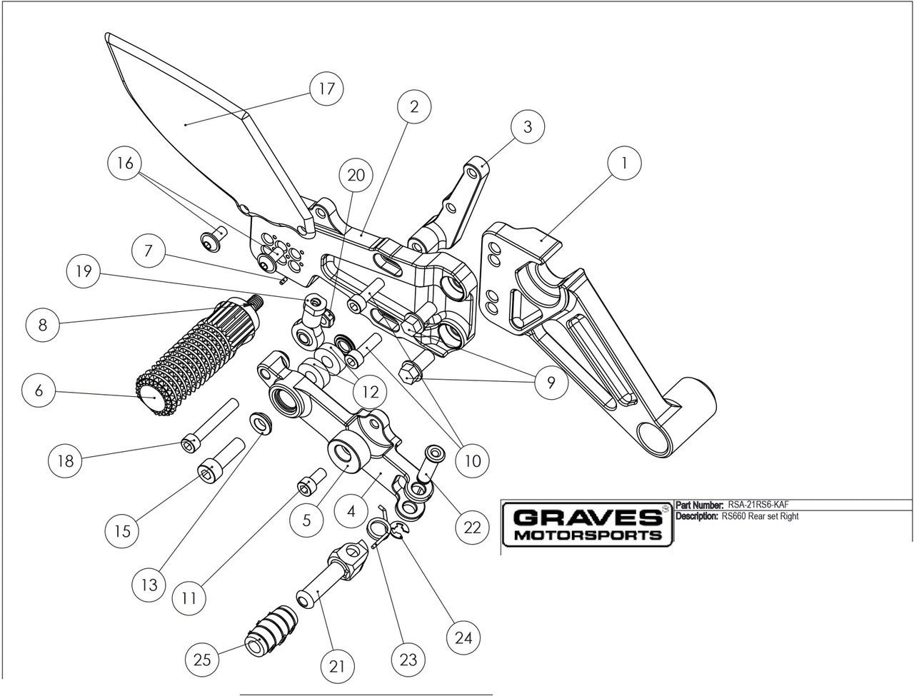Graves Motorsports Adjustable Rearsets