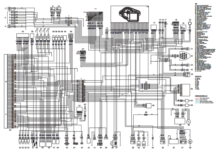 OEM Aprilia Wiring Diagram - 2011-2012 RSV4 Factory