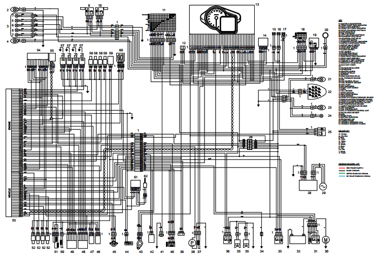 OEM Aprilia Wiring Diagram - 2009-2010 RSV4 Factory