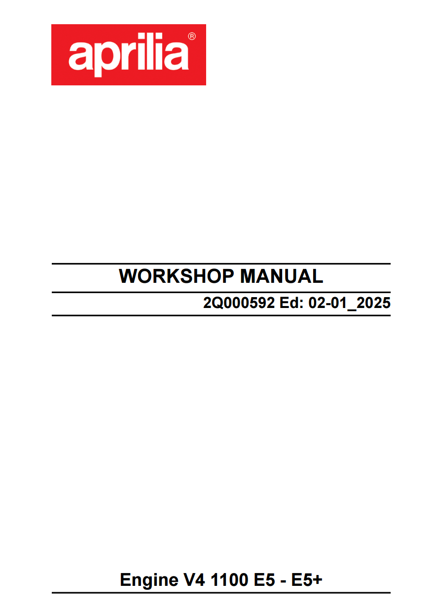 OEM Aprilia Engine Service Manual - 2026 Tuono V4 E5+