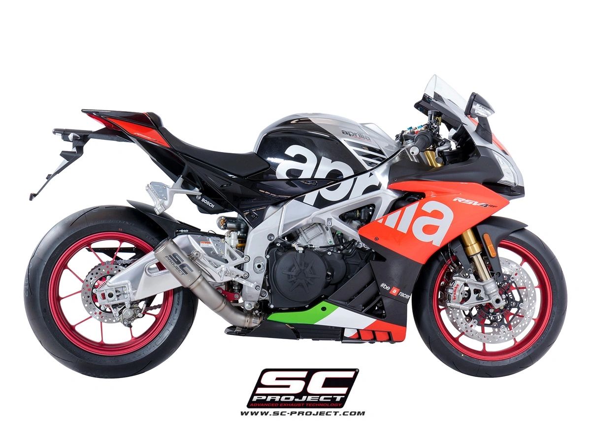 SC Project CR-T Exhaust - "Low Mount" for 2017-2020 Aprilia RSV4 & 2017-2020 Aprilia Tuono V4