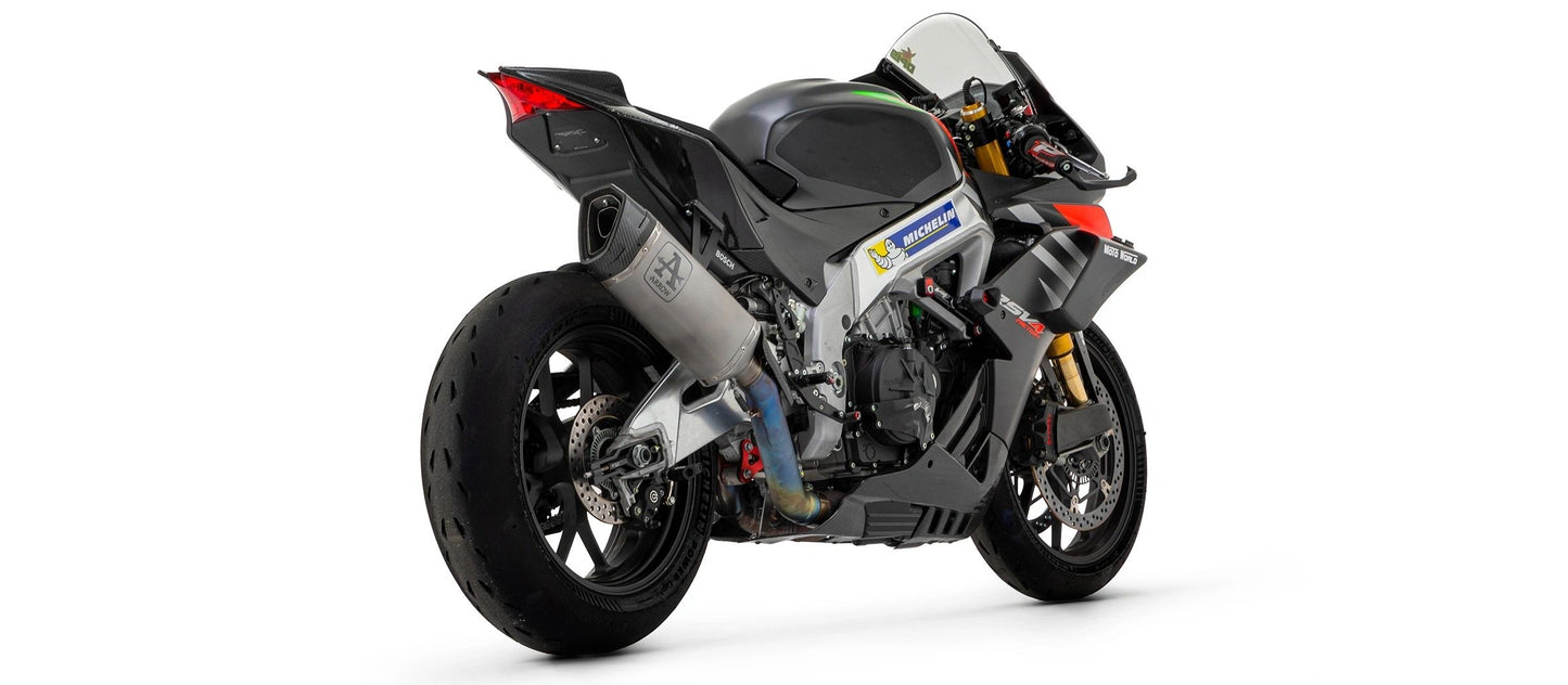 Arrow Pista Slip-On Exhaust for 2017-2020 Aprilia RSV4 & 2017-2020 Aprilia Tuono V4