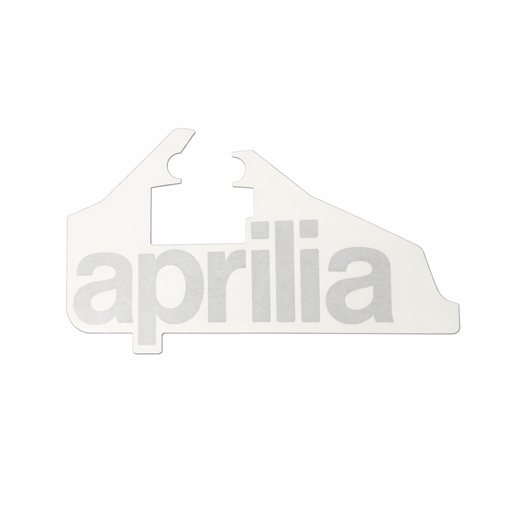 OEM Aprilia Lower Fairing Decal "aprilia" - Silver