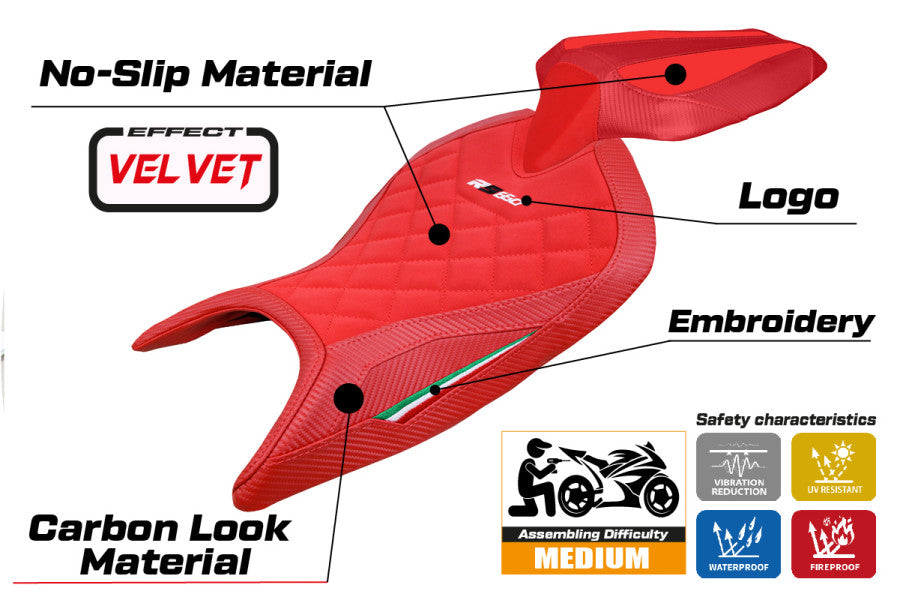 Tappezzeria Italia Seat Cover for Aprilia RS 660 - Velvet