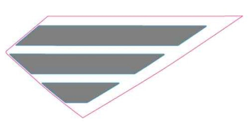 OEM Aprilia LH Fuel Tank 3 Stripe Decal