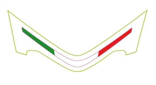 OEM Aprilia Front Fairing Decal Italia