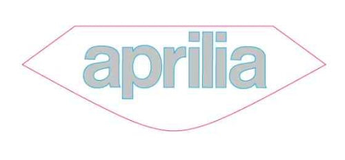 OEM Aprilia Windscreen Decal "Aprilia"