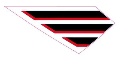 OEM Aprilia RH Fuel Tank 3 Stripe Decal