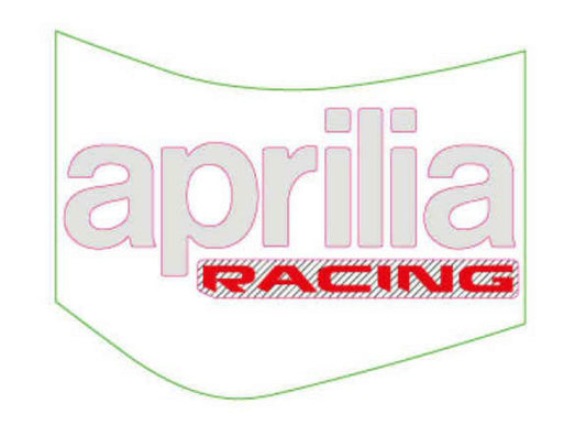 OEM Aprilia LH Fuel Tank Decal 'aprilia racing'