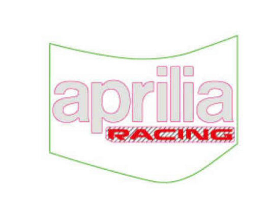 OEM Aprilia RH Fuel Tank Decal 'aprilia racing'