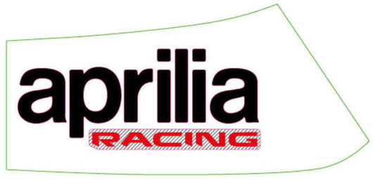 OEM Aprilia RH Fuel Tank Decal 'aprilia racing'