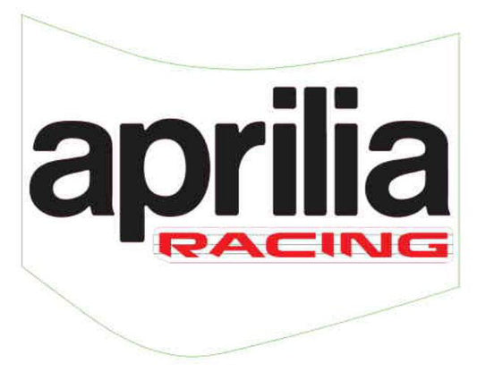 OEM Aprilia LH Fuel Tank Decal 'aprilia racing'