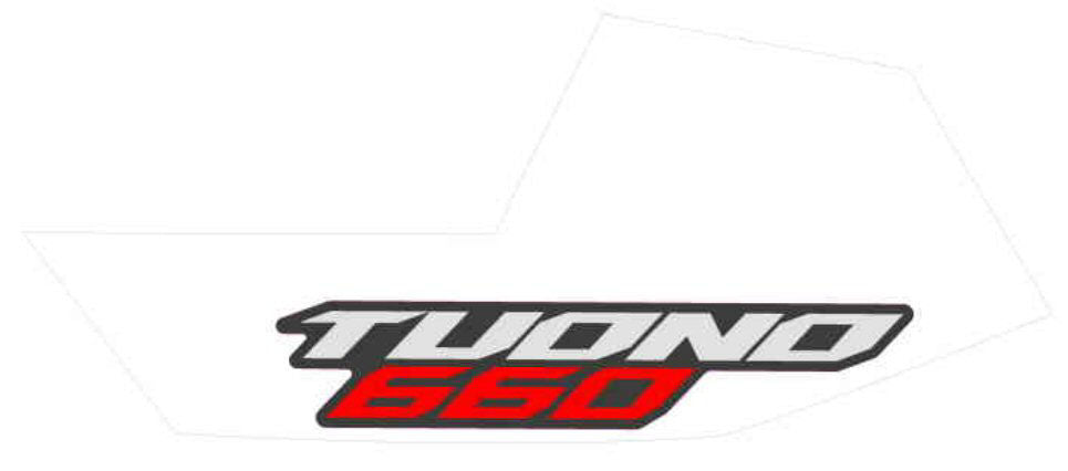 OEM Aprilia LH Rear Fairing Decal 'Tuono 660'