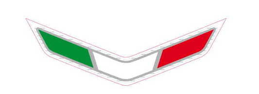 OEM Aprilia Front fairing decal 'italia'