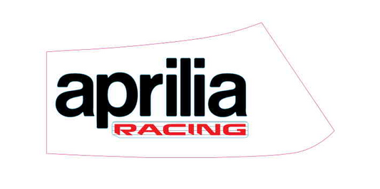 OEM Aprilia RH Fuel tank decal "aprilia racing"