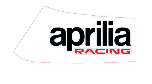 OEM Aprilia LH Fuel tank decal "aprilia racing"