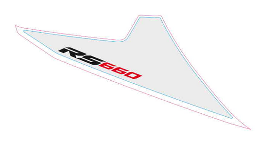 OEM Aprilia RH rear fairing decal "RS 660"