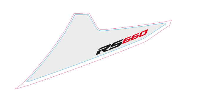 OEM Aprilia LH rear fairing decal "RS 660"