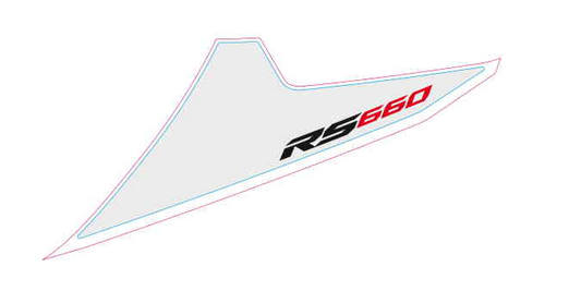 OEM Aprilia LH rear fairing decal "RS 660"