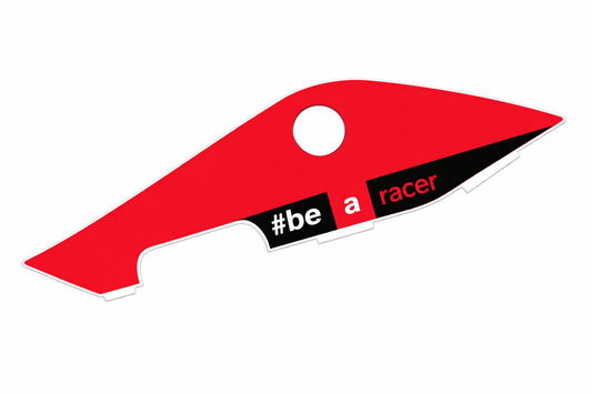 OEM Aprilia LH Rear Fairing Bottom Decal "#be a racer"
