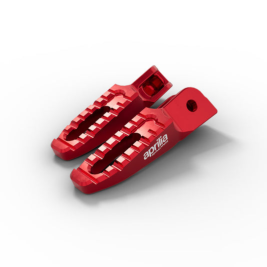 OEM Aprilia CNC Aluminum Footrests - Red