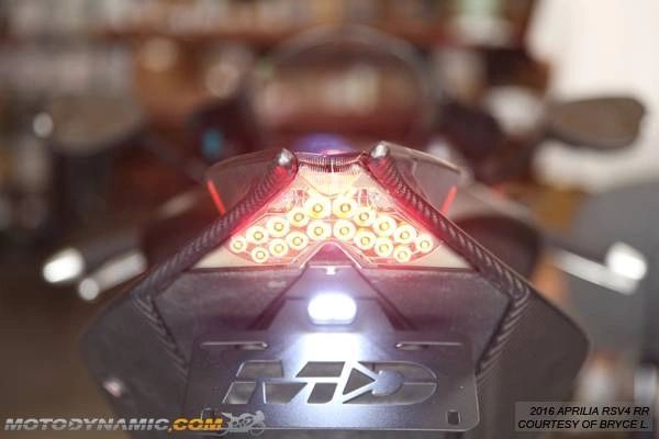 MotoDynamic Integrated LED Taillight for 2009-2020 Aprilia RSV4 & 2011-2020 Aprilia Tuono V4