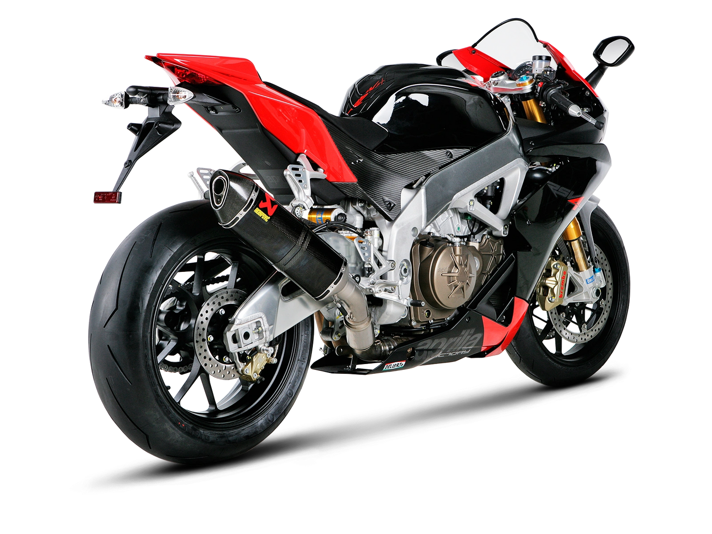 Akrapovic Carbon Fiber Slip-On Exhaust for 2009-2014 Aprilia RSV4 & 2011-2016 Aprilia Tuono V4