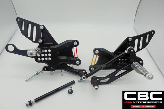 Flyhammer Racing Rearsets for 2017-2024 Aprilia RSV4 & 2017-2024 Aprilia Tuono V4