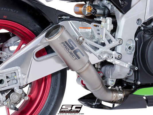 SC Project CR-T Exhaust - "Low Mount" for 2017-2020 Aprilia RSV4 & 2017-2020 Aprilia Tuono V4