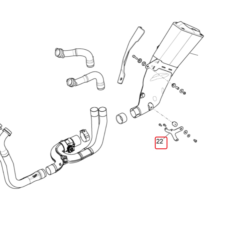 OEM Aprilia Lower Fairing Bracket