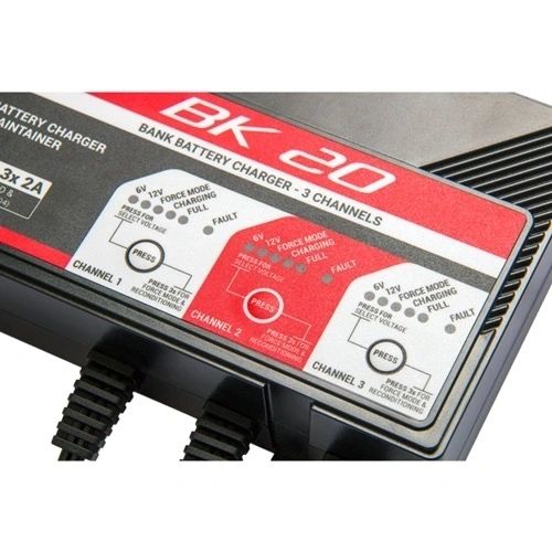 BS Battery BK 20 Triple Bank 2A Battery Charger / Maintainer