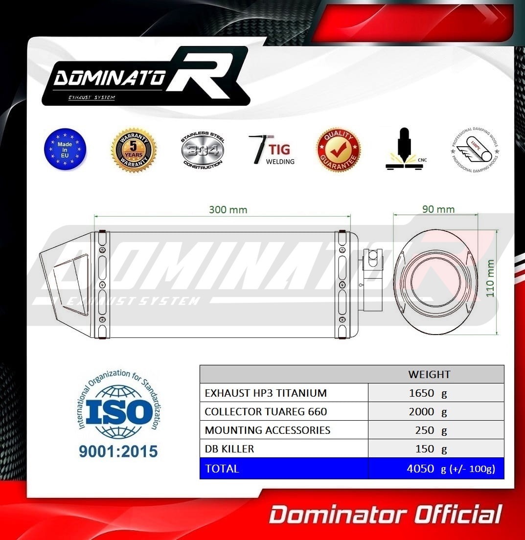 Dominator HP3 Full Exhaust System