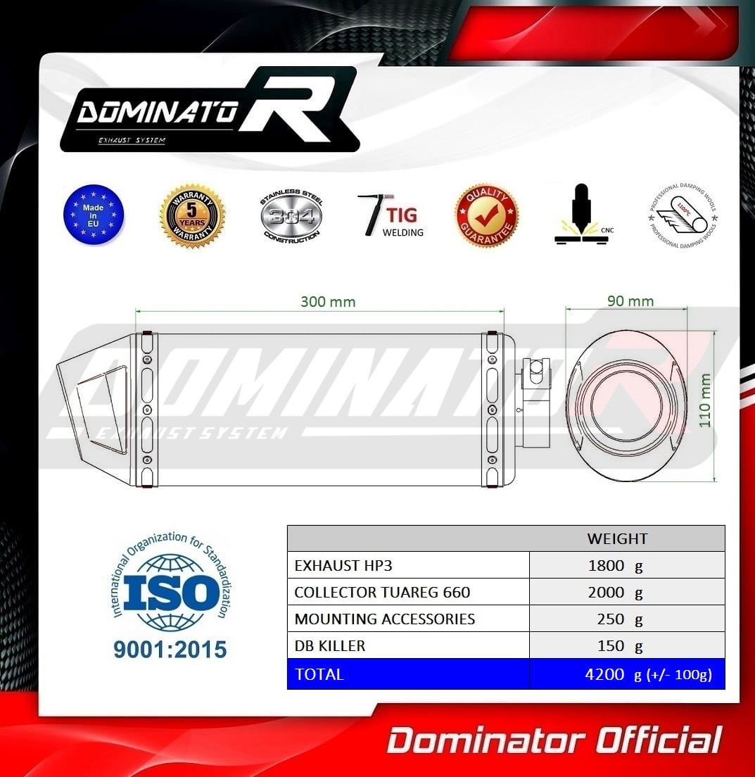 Dominator HP3 Full Exhaust System