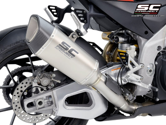 SC Project SC1-R Slip-On Exhaust - 250mm Canister for 2021-2024 Aprilia RSV4 & 2021-2024 Aprilia Tuono V4