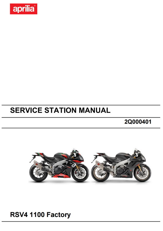OEM Aprilia Service Manual - 2019-2020 RSV4 Factory