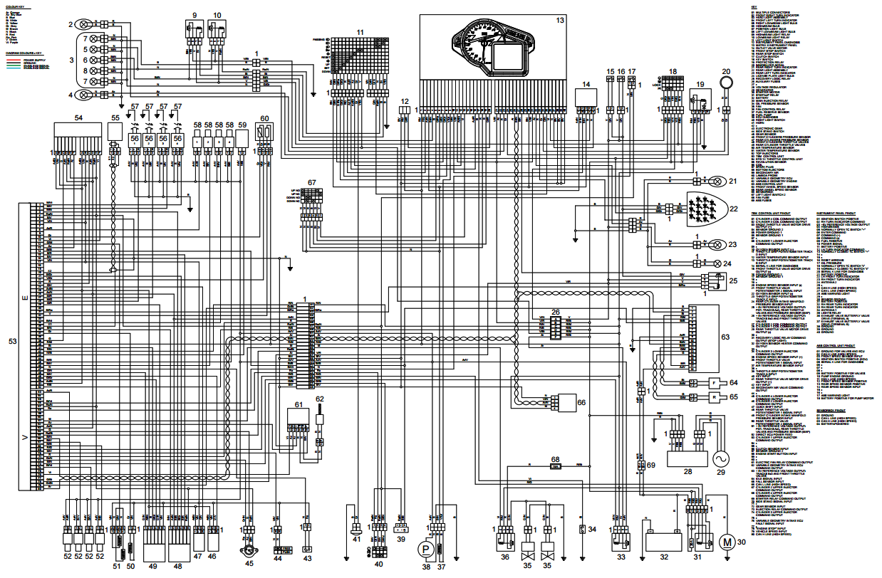OEM Aprilia Wiring Diagram - 2013-2015 RSV4