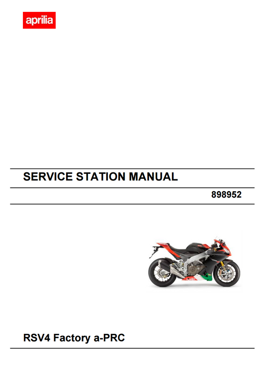 OEM Aprilia Service Manual - 2011-2012 RSV4 Factory