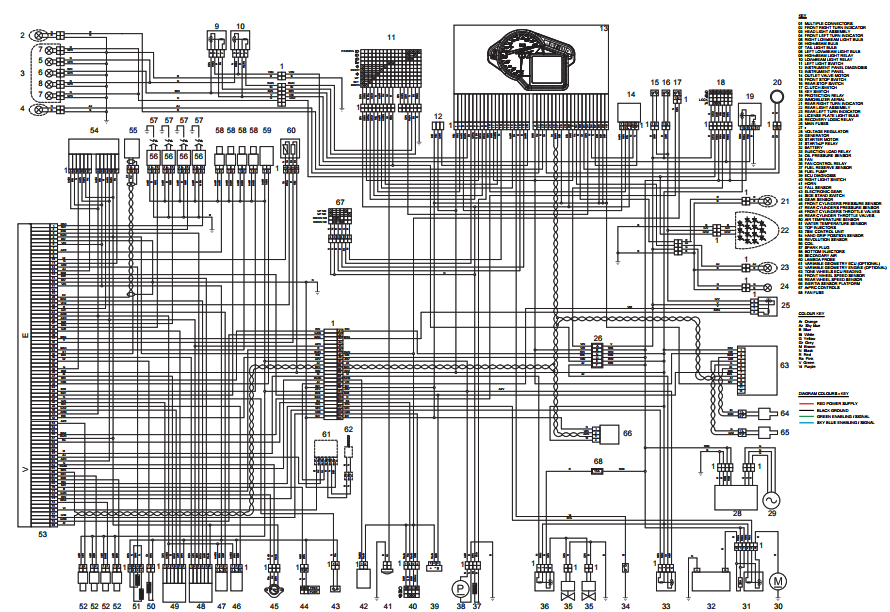 OEM Aprilia Wiring Diagram - 2011-2012 RSV4 (base model)