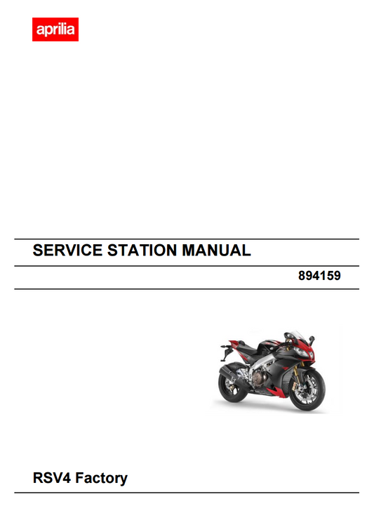OEM Aprilia Service Manual - 2009-2010 RSV4 Factory