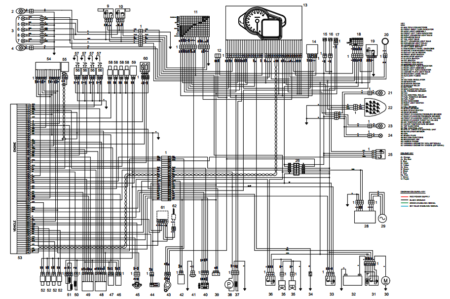 OEM Aprilia Wiring Diagram - 2009-2010 RSV4 (base model)