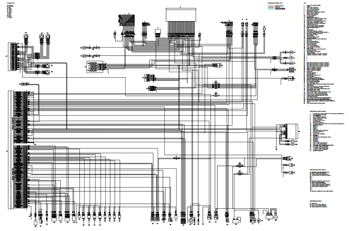 OEM Aprilia Wiring Diagram - 2021-2025 Tuono V4