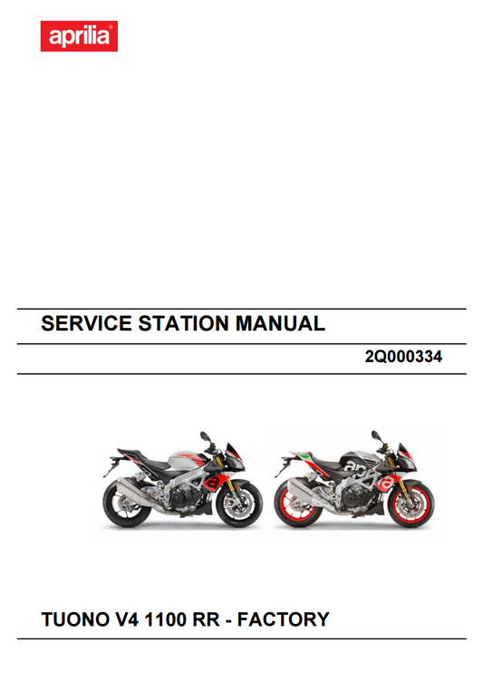 OEM Aprilia Service Manual - 2017-2020 Tuono V4