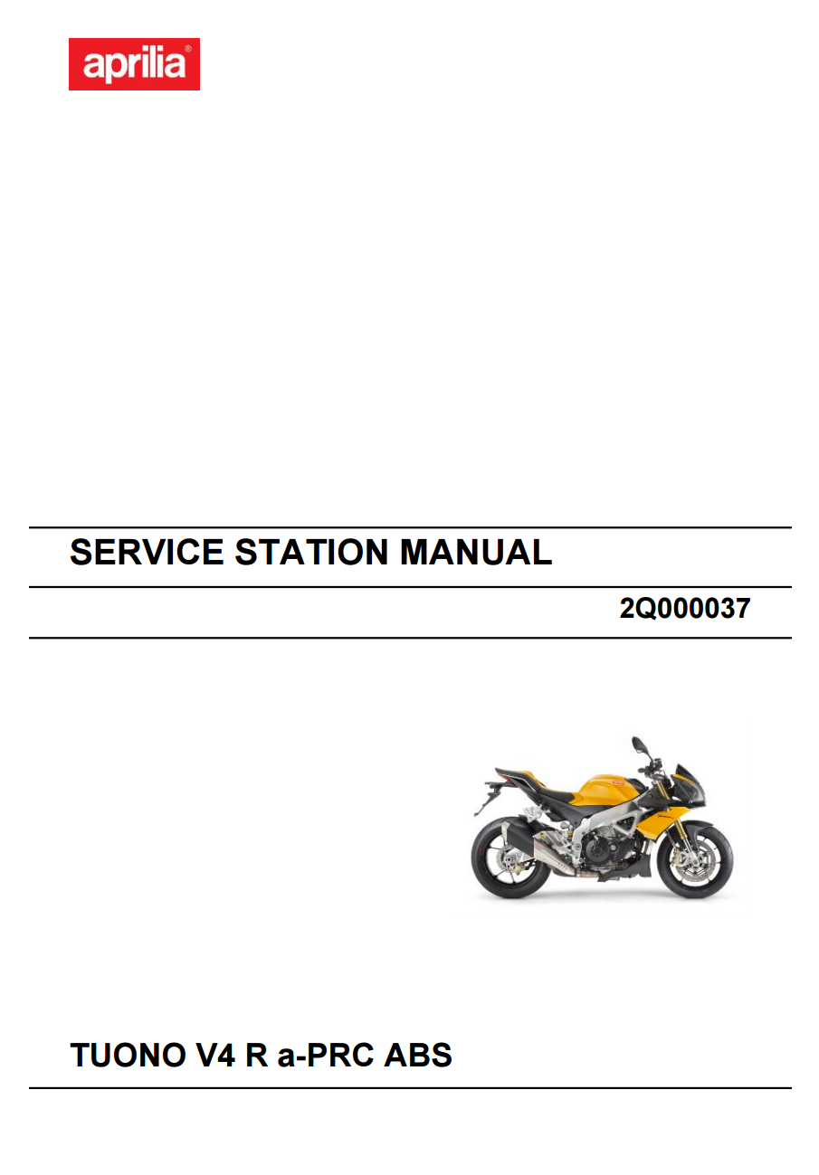 OEM Aprilia Service Manual - 2014-2015 Tuono V4